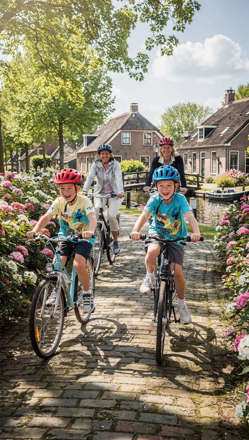 Een close-up van de groene natuur rondom de kanalen in Giethoorn.